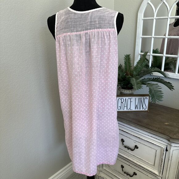 Vintage 80s Disney Minnie Mouse Junior Girls Size Dress Polka Dots Pink Midi - Picture 7 of 9